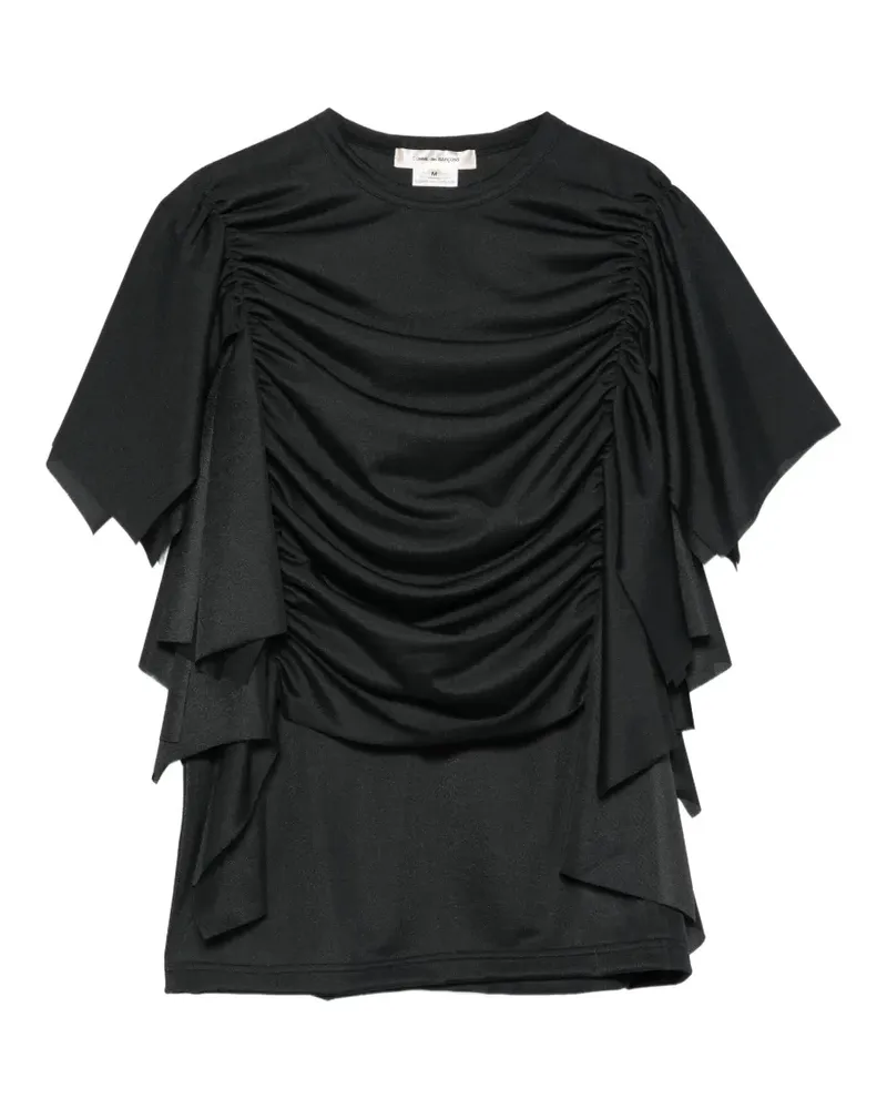 Comme des Garçons Oberteil mit Rüschen - Schwarz Schwarz