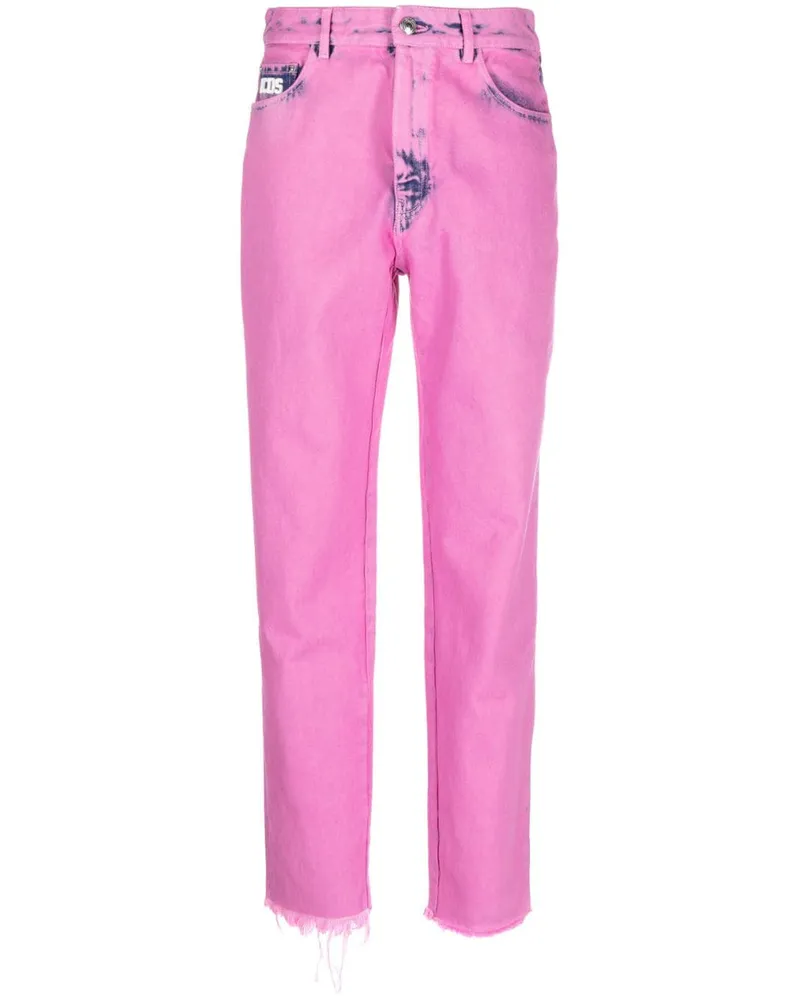 GCDS Bling Jeans mit Logo - Rosa Rosa