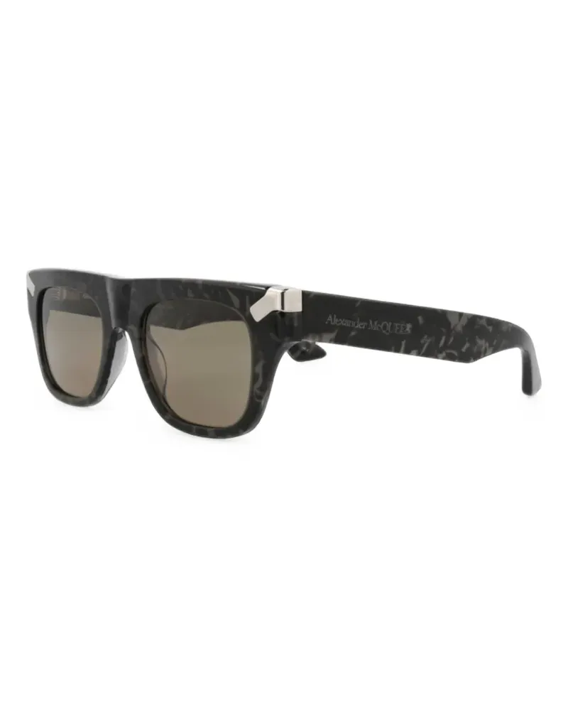 Alexander McQueen tortoiseshell-effect square-frame sunglasses - Grau Grau