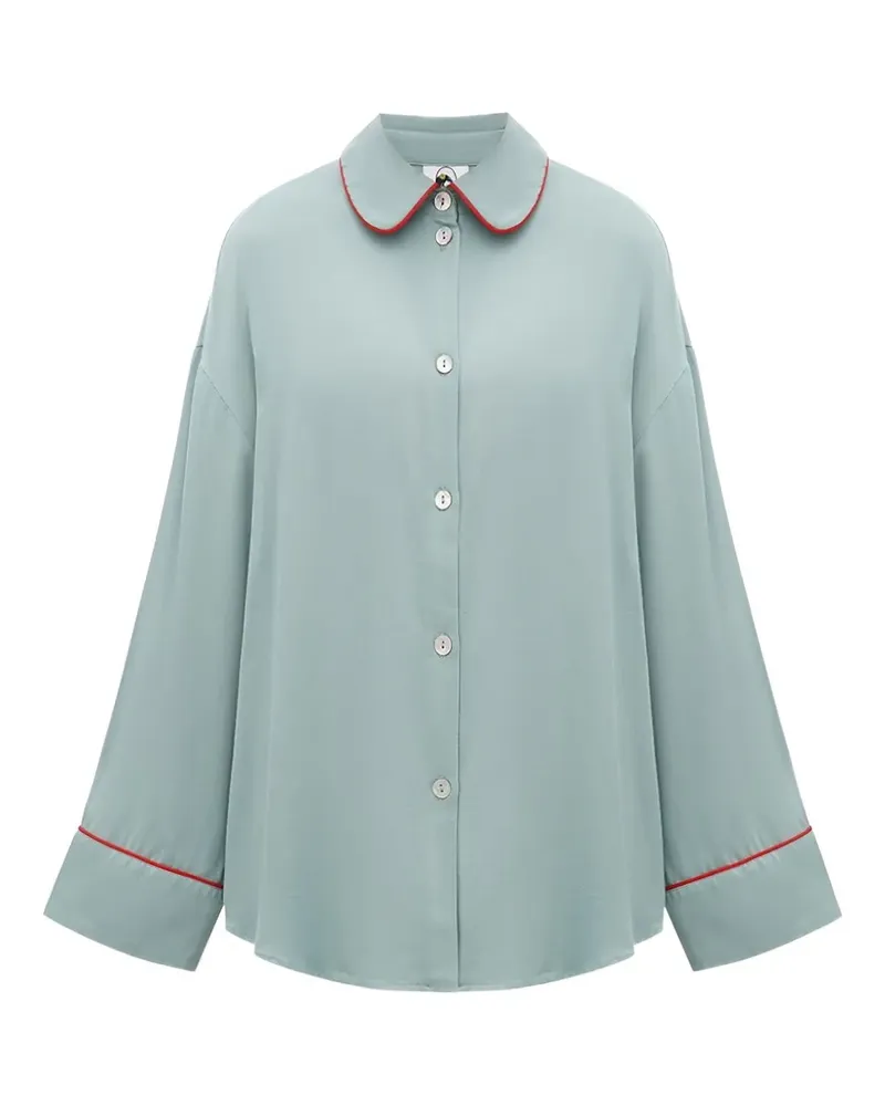 SLEEPER Pastelle Oversized Shirt in Dove Blue - Blau Blau