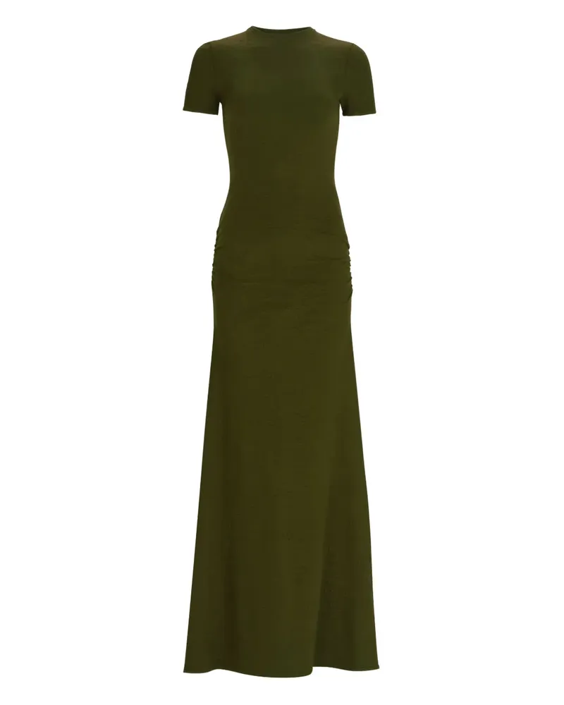 Silvia Tcherassi Kurzärmeliges Cristal Maxikleid - Grün Grün