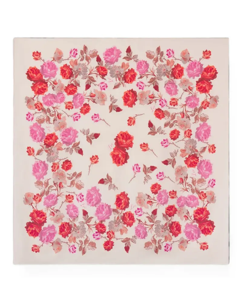 Frame Denim Lucky floral-print scarf - Nude Nude