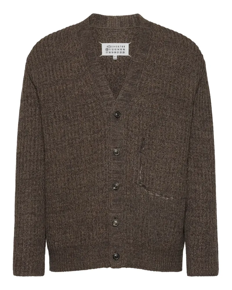 Maison Margiela Gerippter Cardigan - Braun Braun