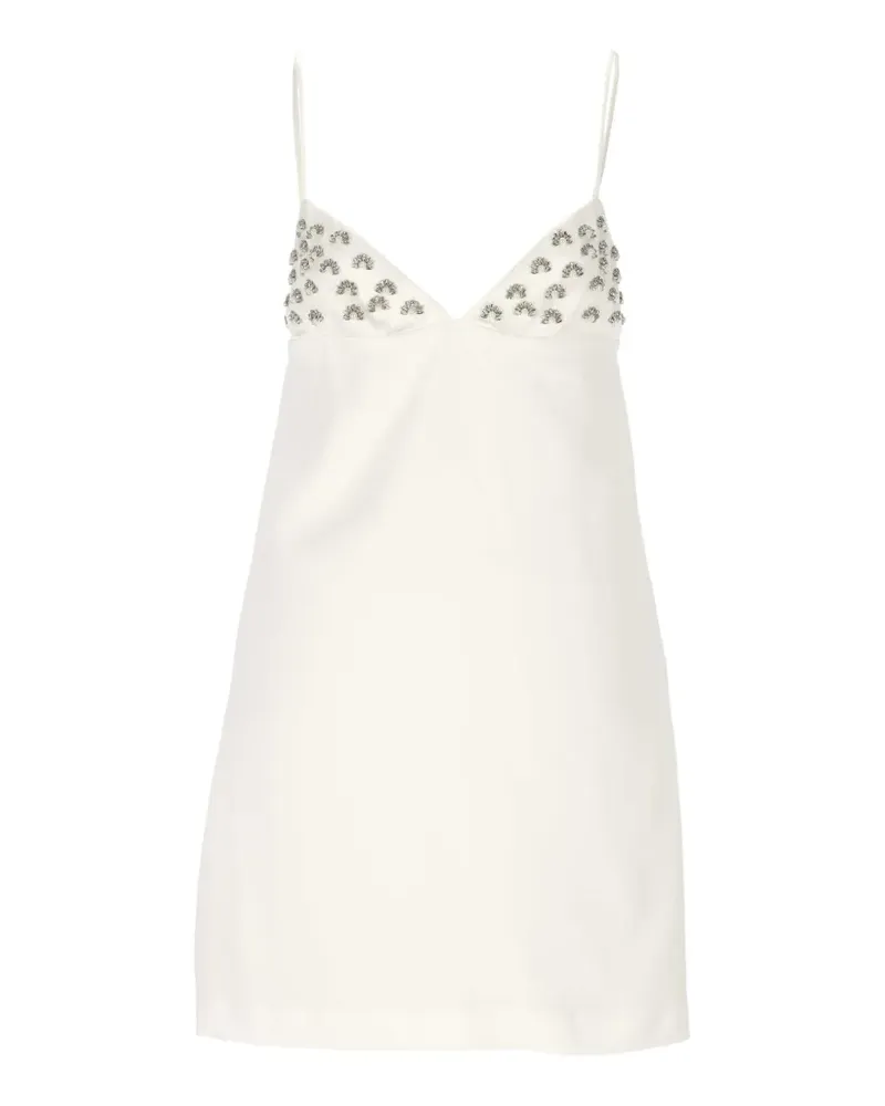 Blumarine embellished mini dress - Weiß Weiß