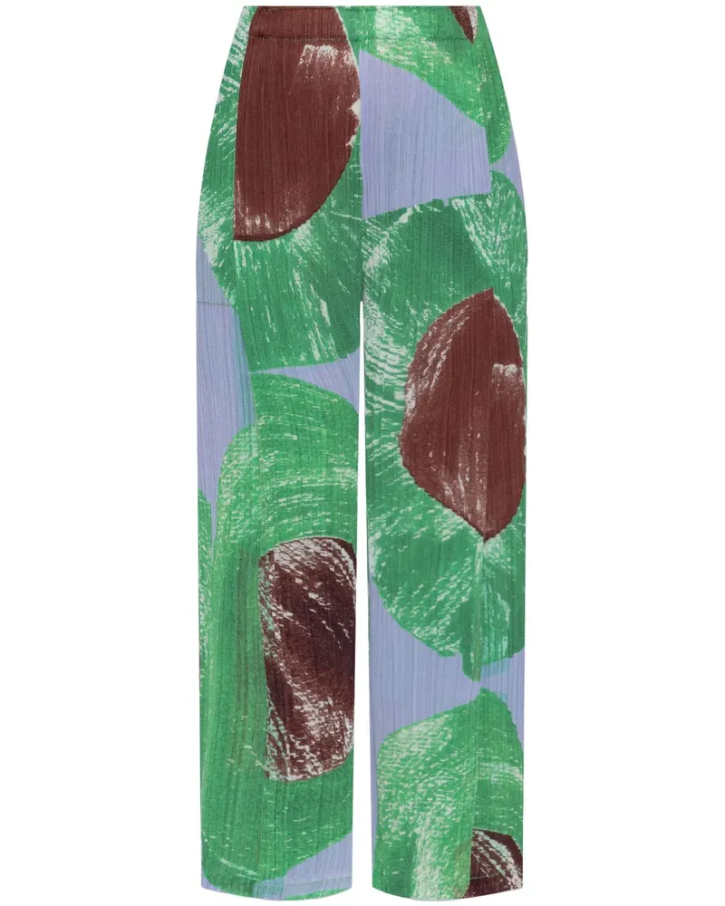 Issey Miyake Hose mit Bundfalten - Grün Grün