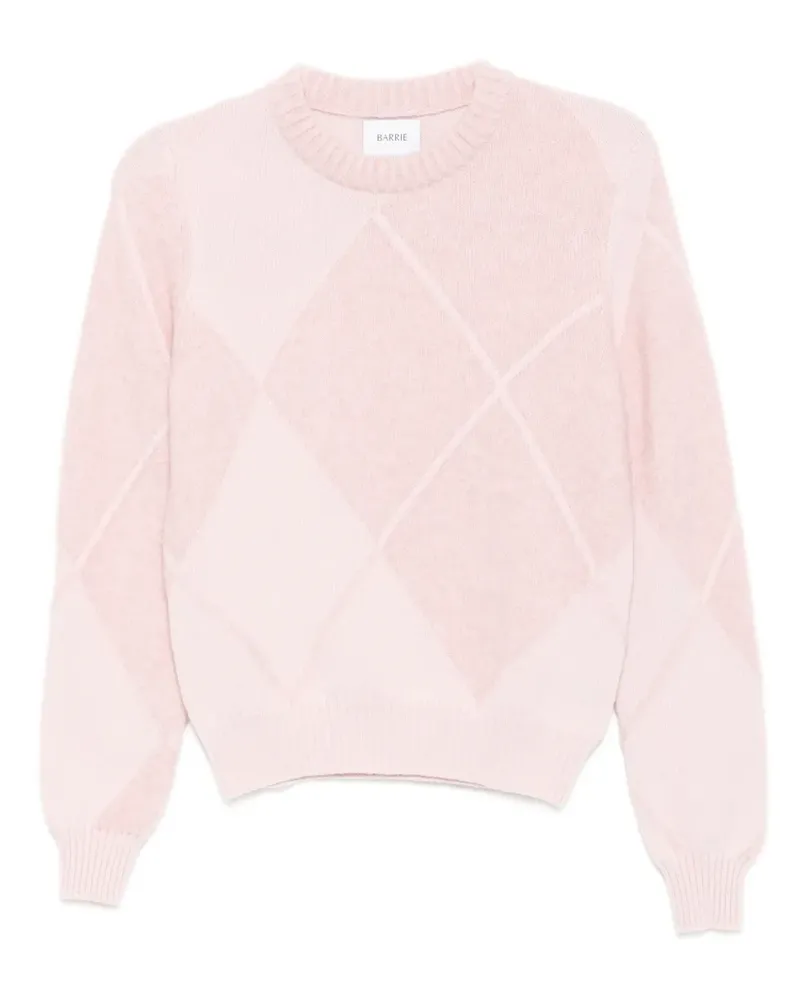Barrie Bouclé-Pullover mit Intarsienmuster - Rosa Rosa