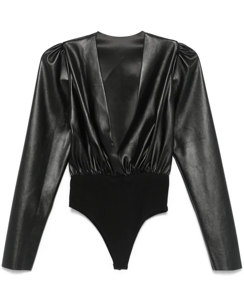 ALCHEMY x Lia Aram Body aus Faux-Leder - Schwarz Schwarz