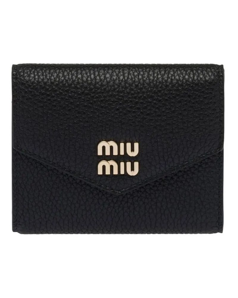 Miu Miu Portemonnaie mit Logo - Schwarz Schwarz