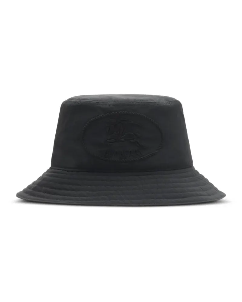 Burberry Wendbarer Fischerhut mit Ritterdetail - Schwarz Schwarz