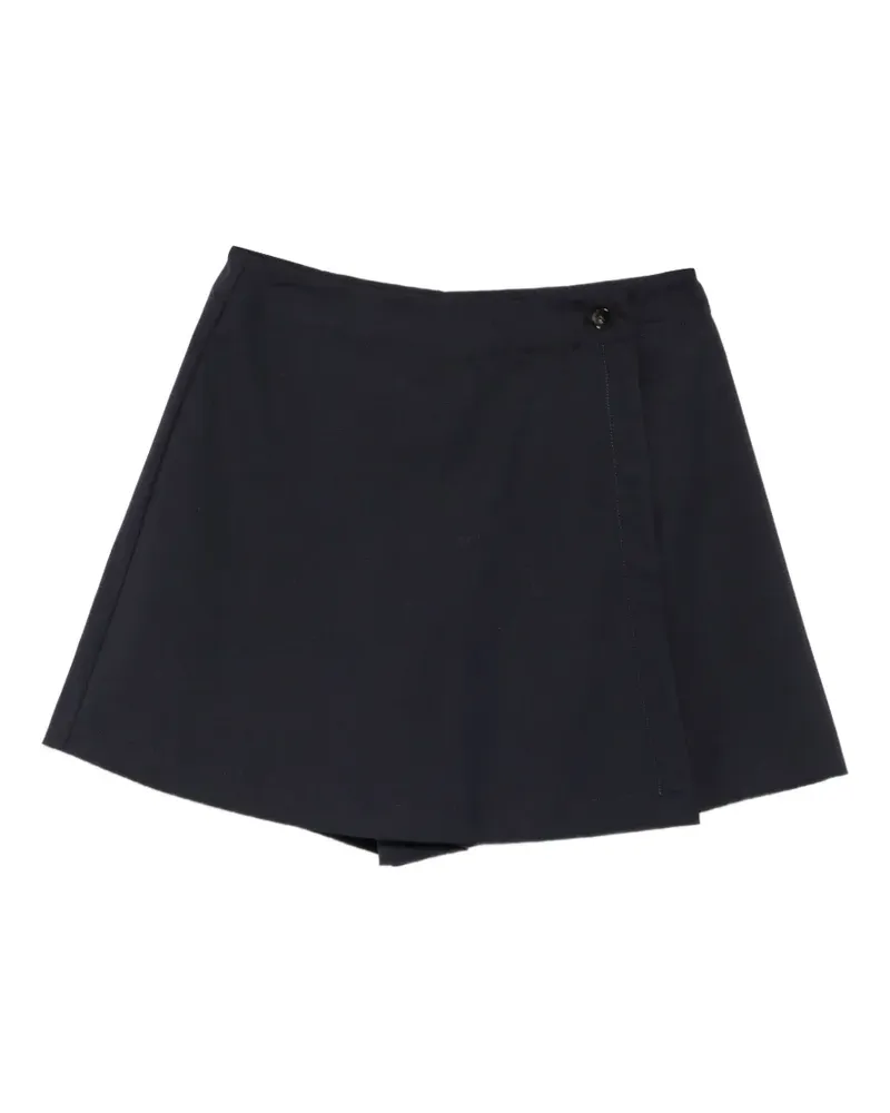 Manuel Ritz wrap-design button-fastening skirt - Blau Blau