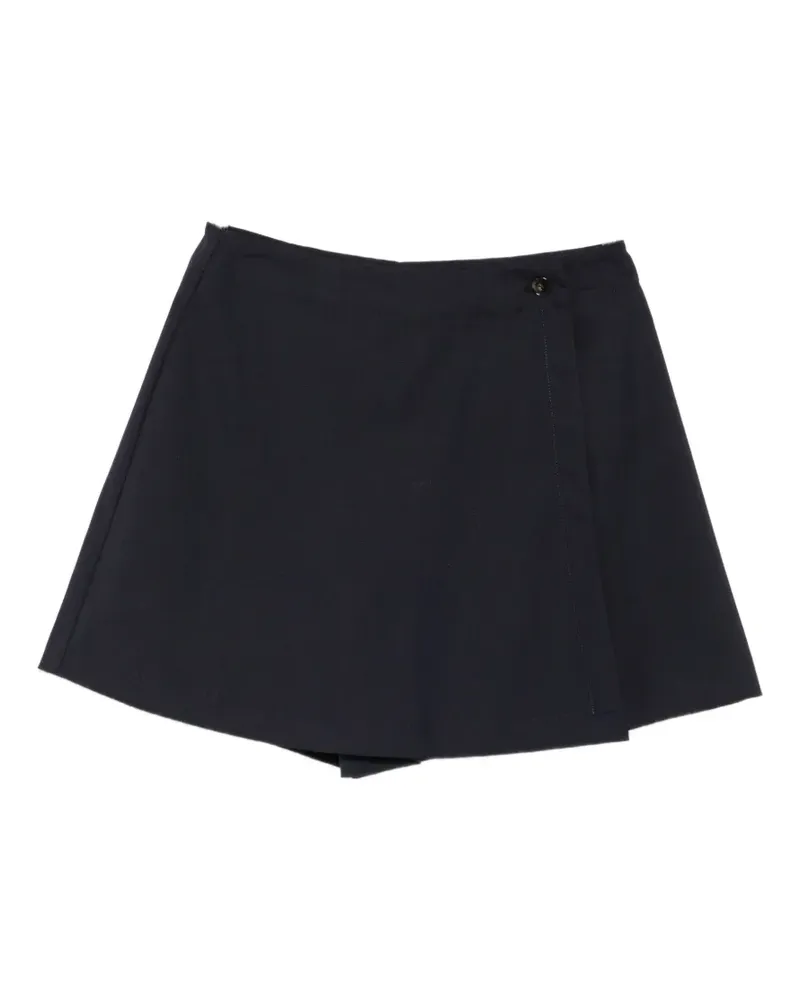 Manuel Ritz wrap-design button-fastening skirt - Blau Blau