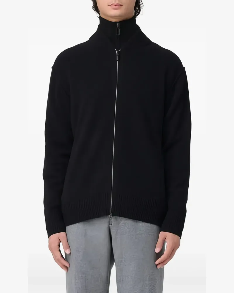 Paolo Pecora Milano zip cardigan - Schwarz Schwarz