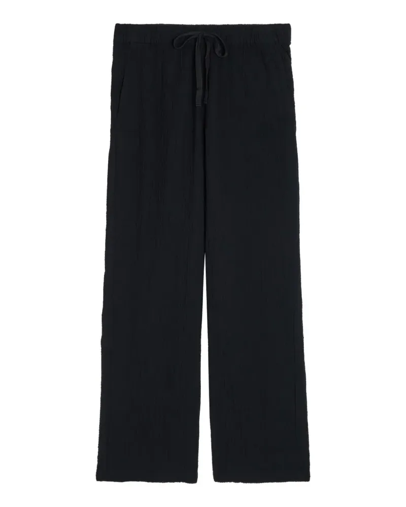Eileen Fisher Gerade Hose mit Knittereffekt - Schwarz Schwarz