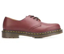 Derby-Schuhe mit Kontrastnähten - Rot