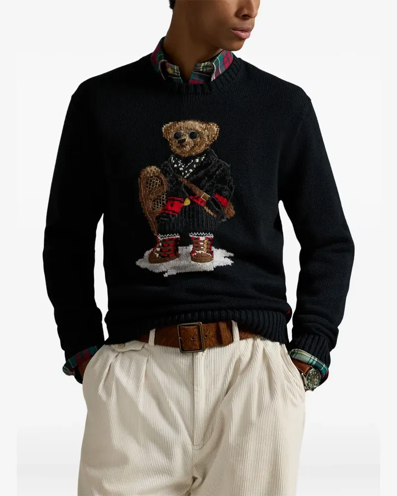 Ralph Lauren Pullover mit Polo Bear-Stickerei - Schwarz Schwarz