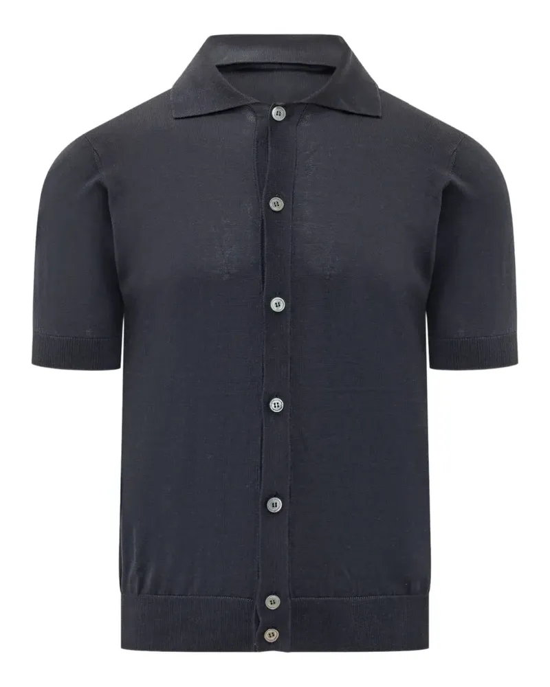 Filippo de Laurentiis short-sleeve knitted-shirt - Blau Blau