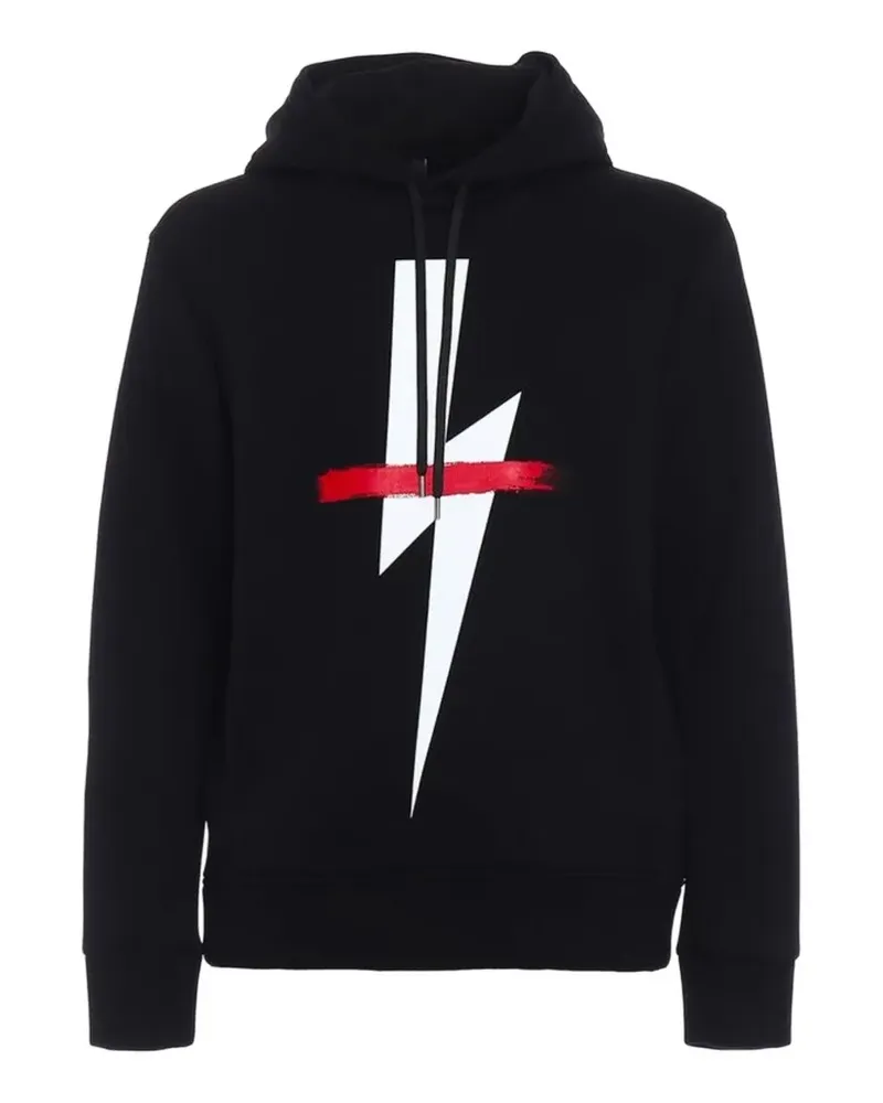 Neil Barrett thunderbolt hoodie - Schwarz Schwarz