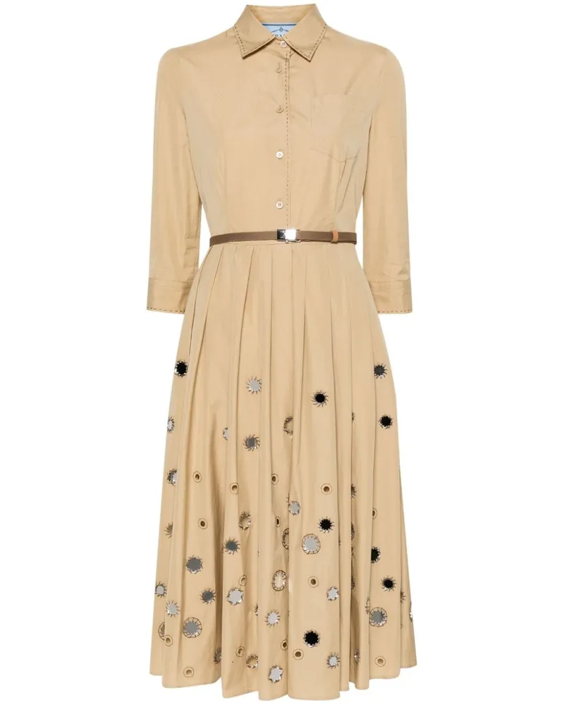 Prada Midikleid mit Spiegeln - Nude Nude