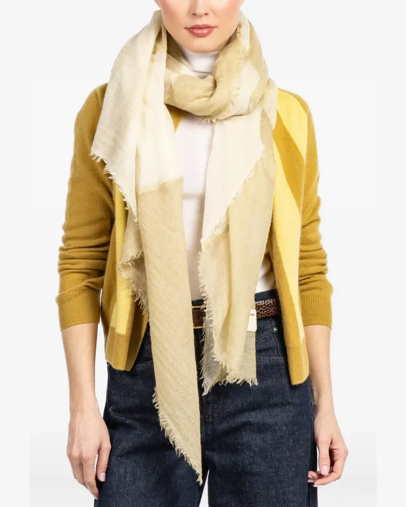 Frenckenberger faded-stripe scarf - Nude Nude