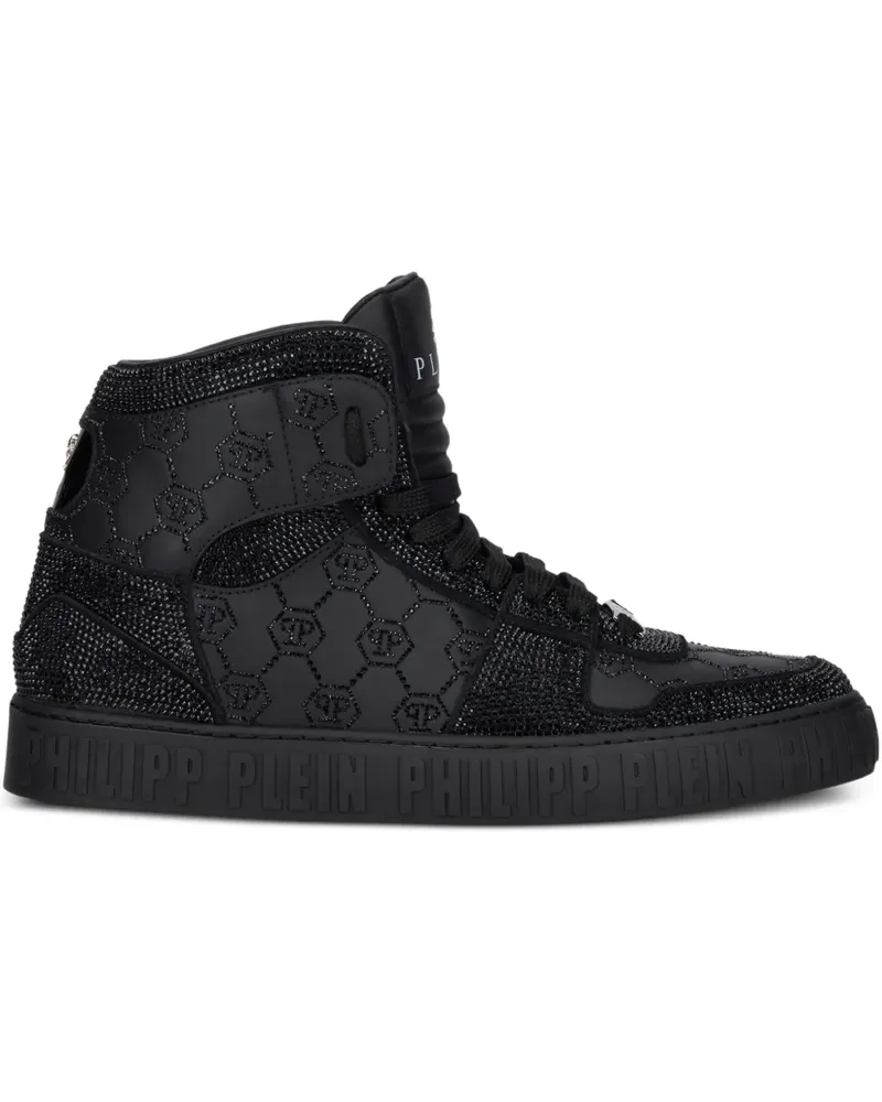 Philipp Plein Carson Sneakers mit Monogramm - Schwarz Schwarz