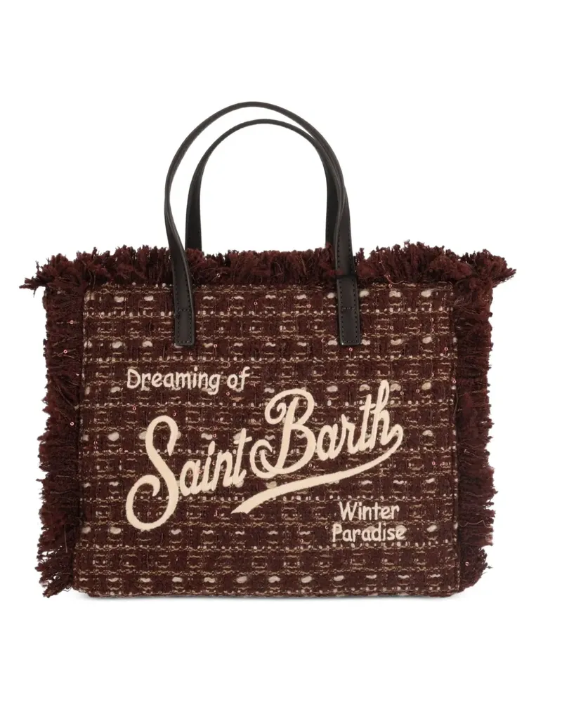 MC2 Saint Barth Colette Tote Bag aus ausgefranstem Tweed - Braun Braun