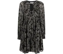 Kleid mit Paisley-Print - Schwarz