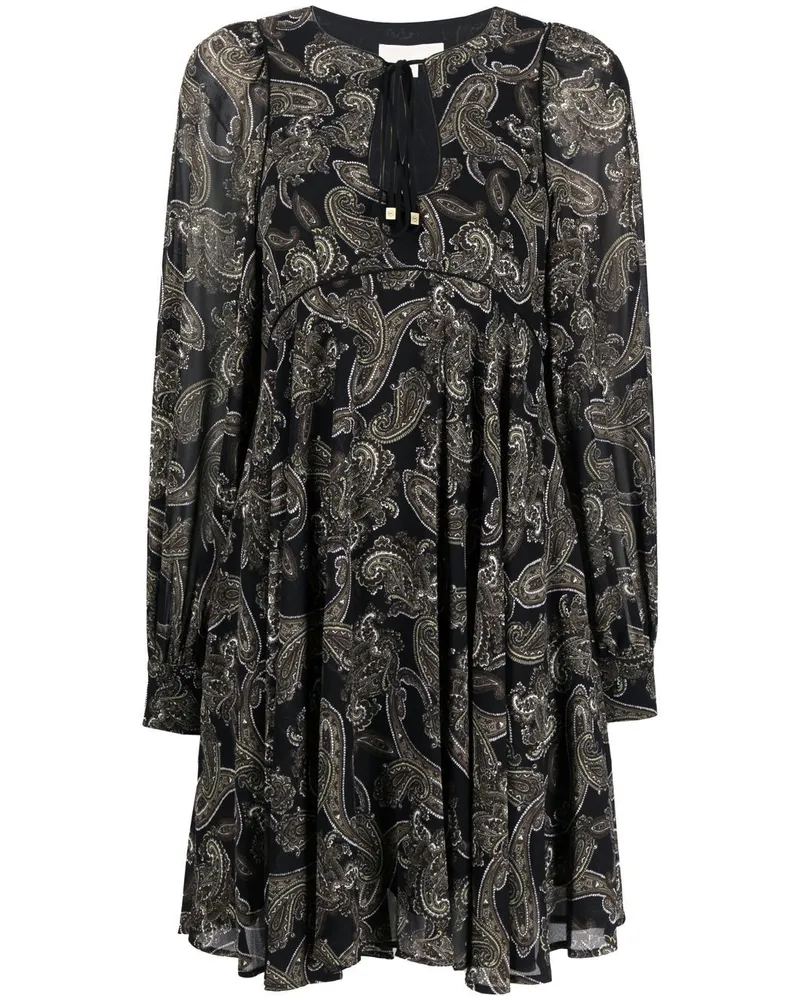 Michael Kors Kleid mit Paisley-Print - Schwarz Schwarz