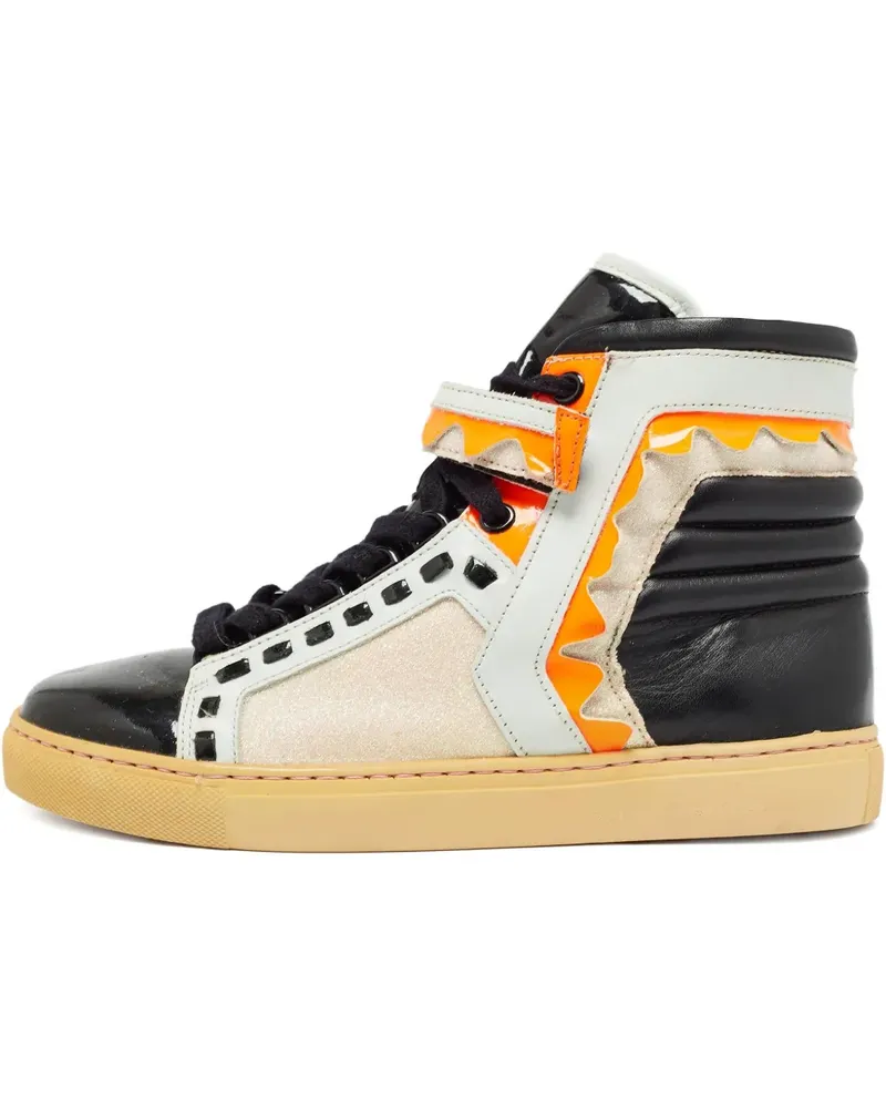 Sophia Webster Pre-owned High-Top-Sneakers im Glitter-Look - Schwarz Schwarz