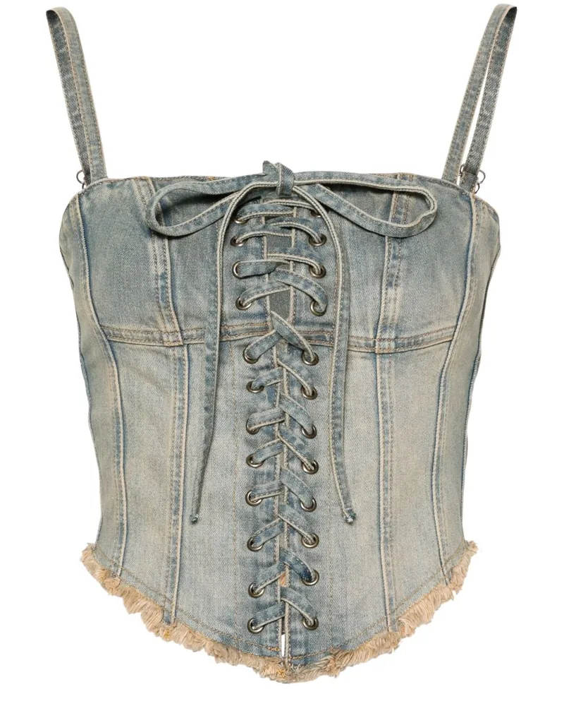 MISBHV Lara Korsett-Top - Blau Blau