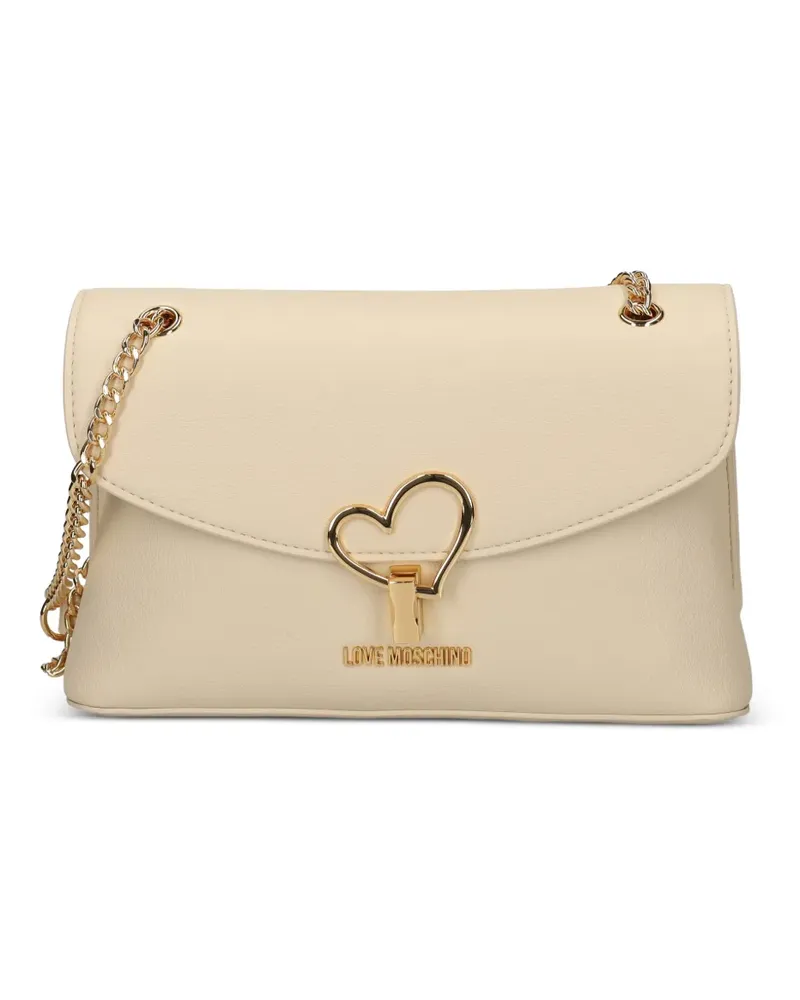 Moschino heart-detail shoulder bag - Nude Nude