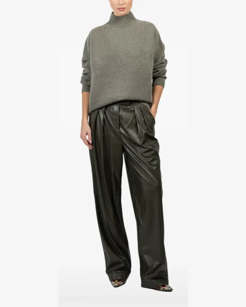 Le Kasha 1918 Gerippter Pullover mit Stehkragen - Grau Grau