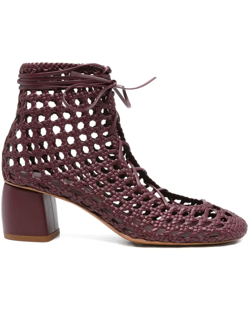 forte_forte Gewebte Schnürstiefel 55mm - Rot Rot