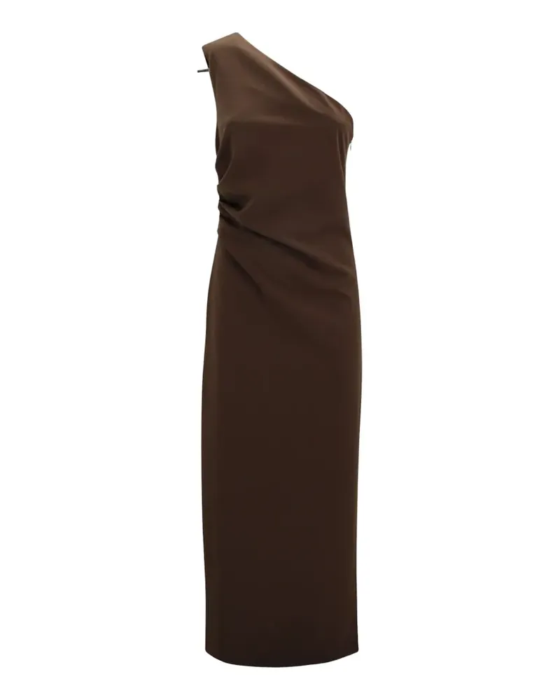 P.A.R.O.S.H. P.A.R.O H. Gerafftes One-Shoulder-Kleid - Braun Braun