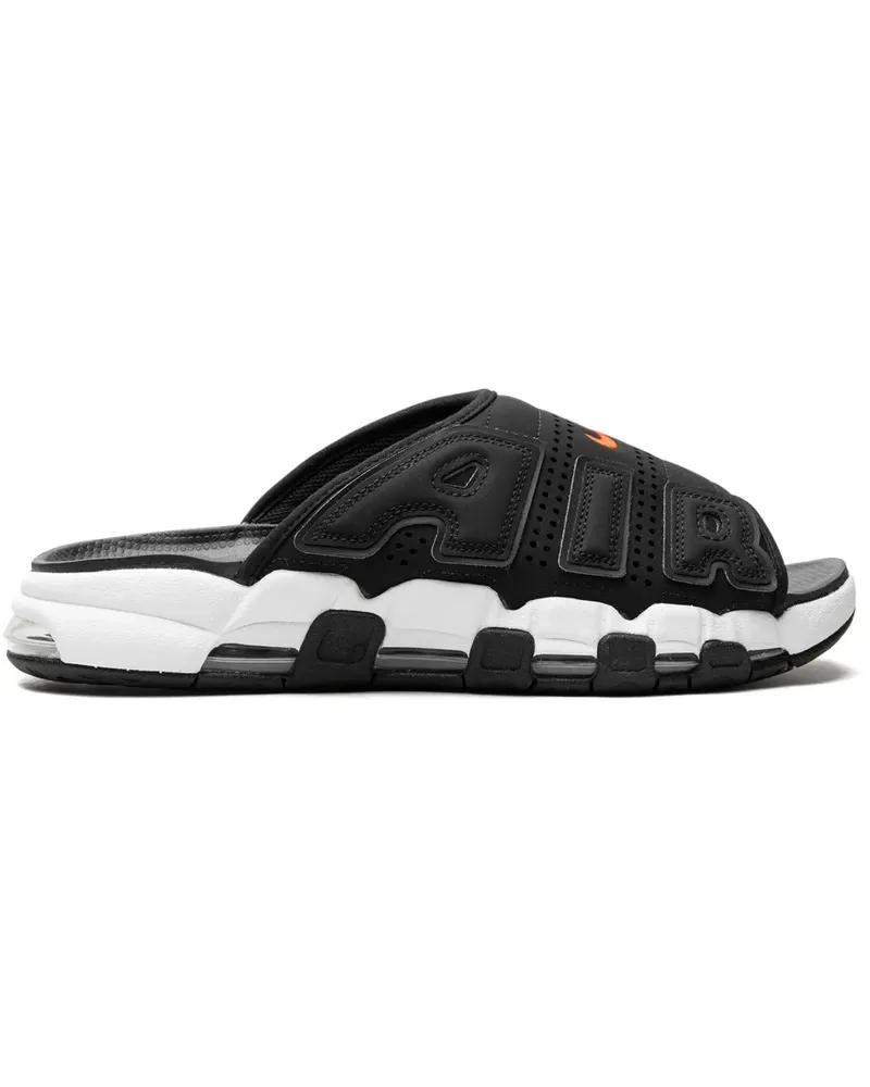 Nike Air More Uptempo "Black/White/Red" Pantoletten - Schwarz Schwarz
