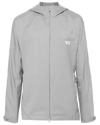 Y-3 Jacke mit Logo-Print Grau