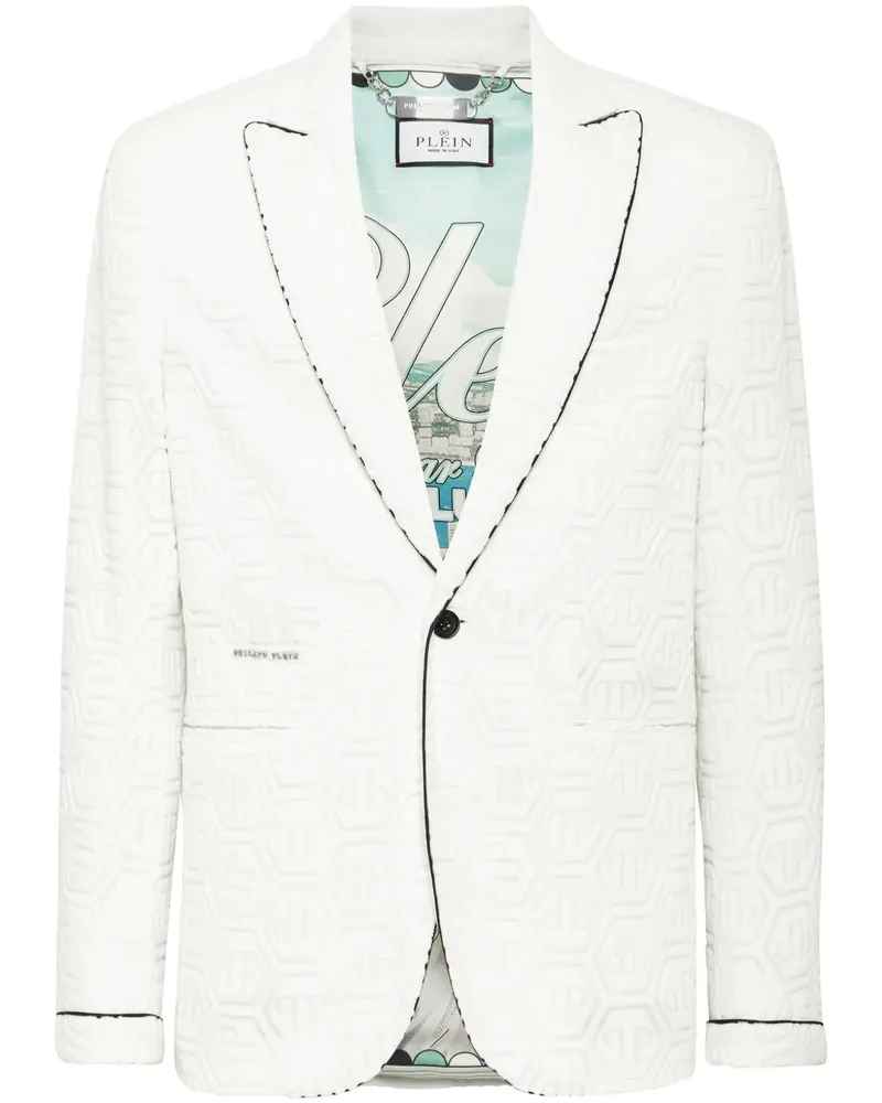 Philipp Plein Blazer mit Monogramm - Weiß Weiß