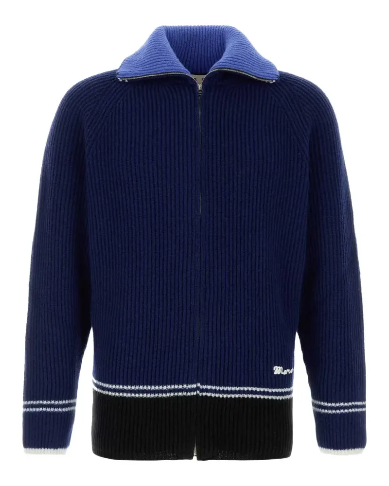 Marni zip wool blend cardigan - Blau Blau