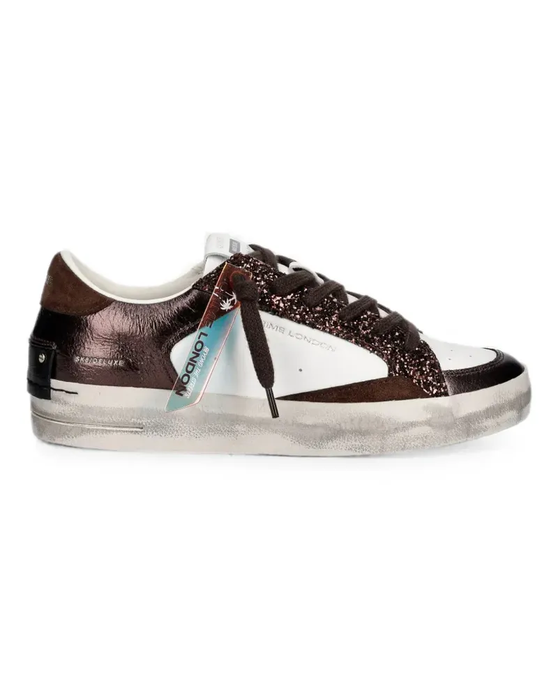Crime SK8 Deluxe glitter-trim sneakers - Weiß Weiß