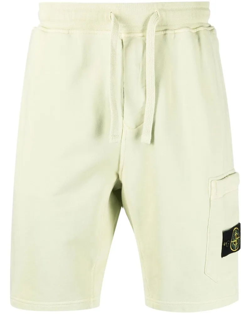 Stone Island Joggingshorts mit Kompass-Patch - Grün Grün