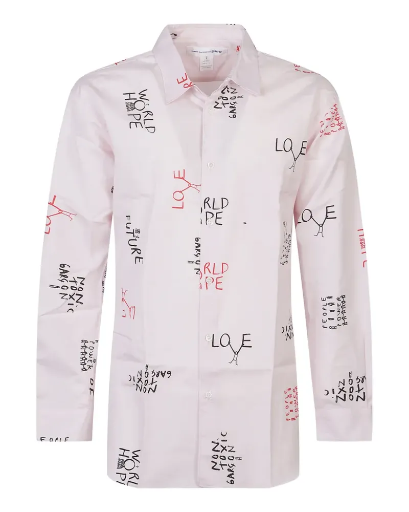 Comme des Garçons Hemd mit grafischem Print - Rosa Rosa