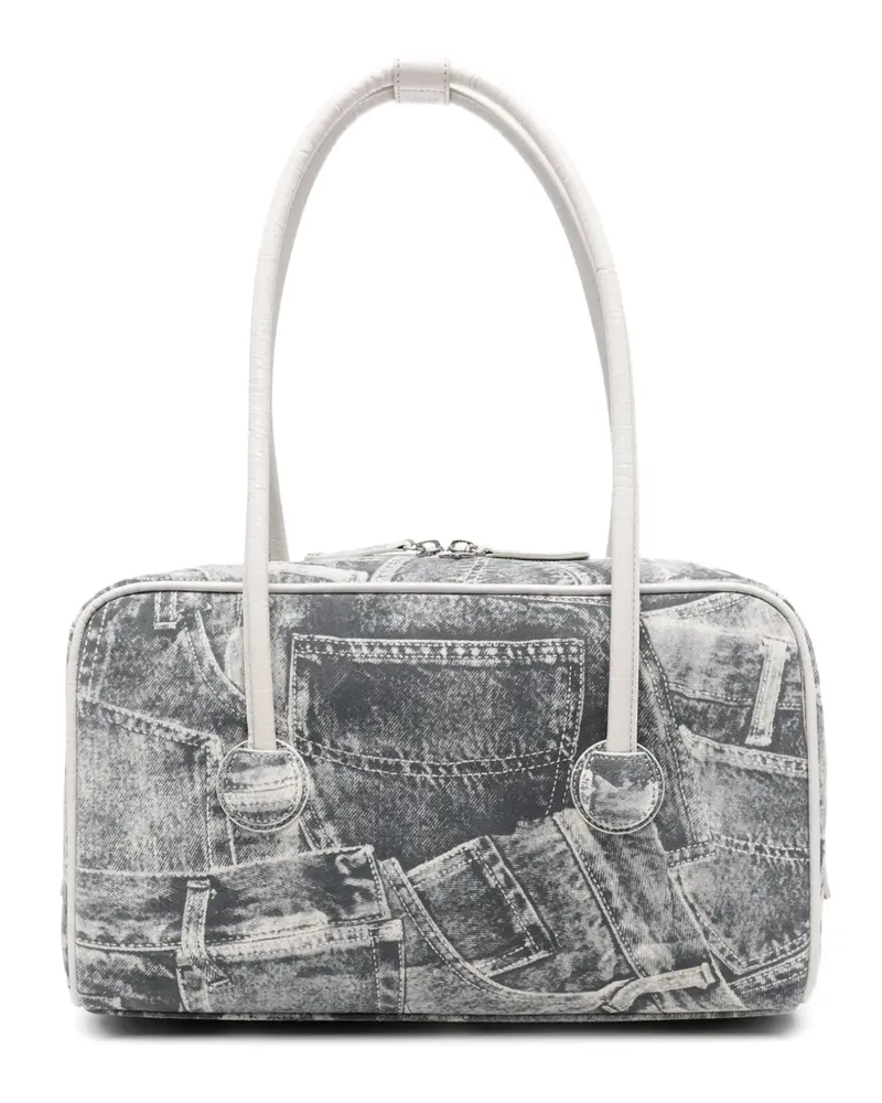 Marge Sherwood Schultertasche mit grafischem Print - Grau Grau