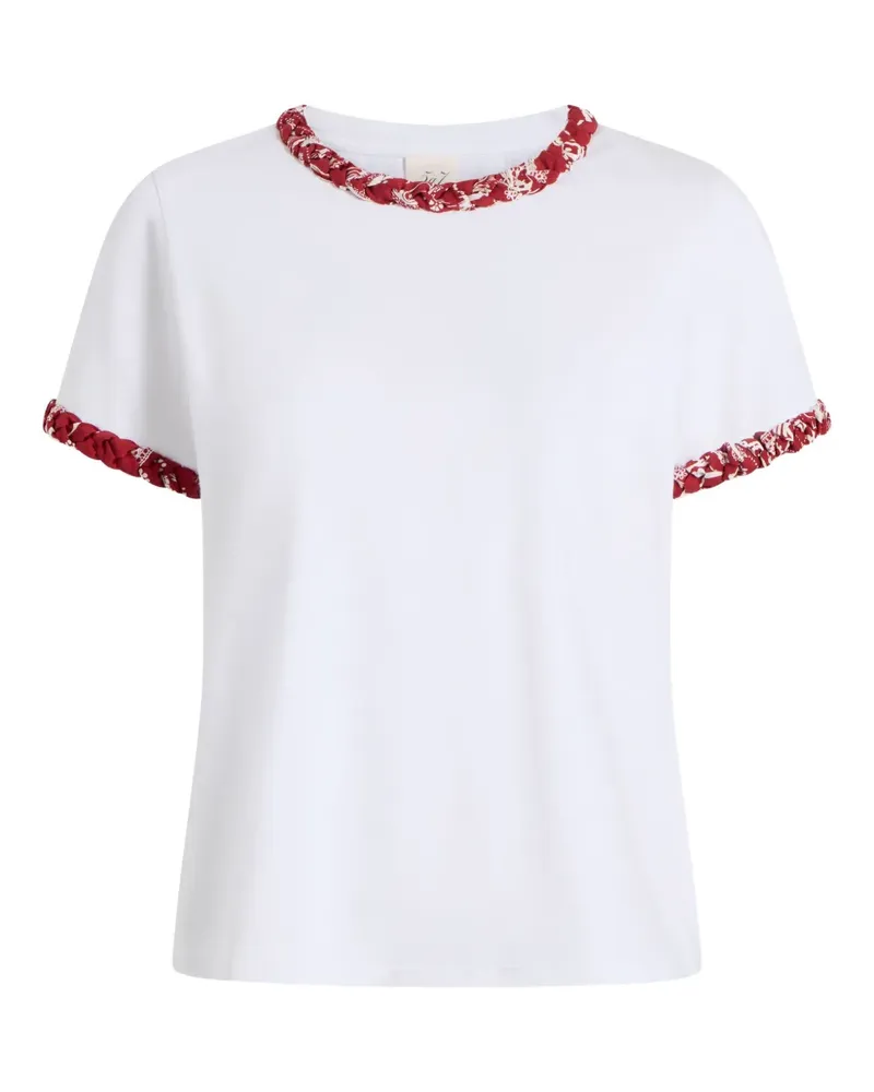 Cinq à Sept T-Shirt mit Flechtborten - Weiß Weiß