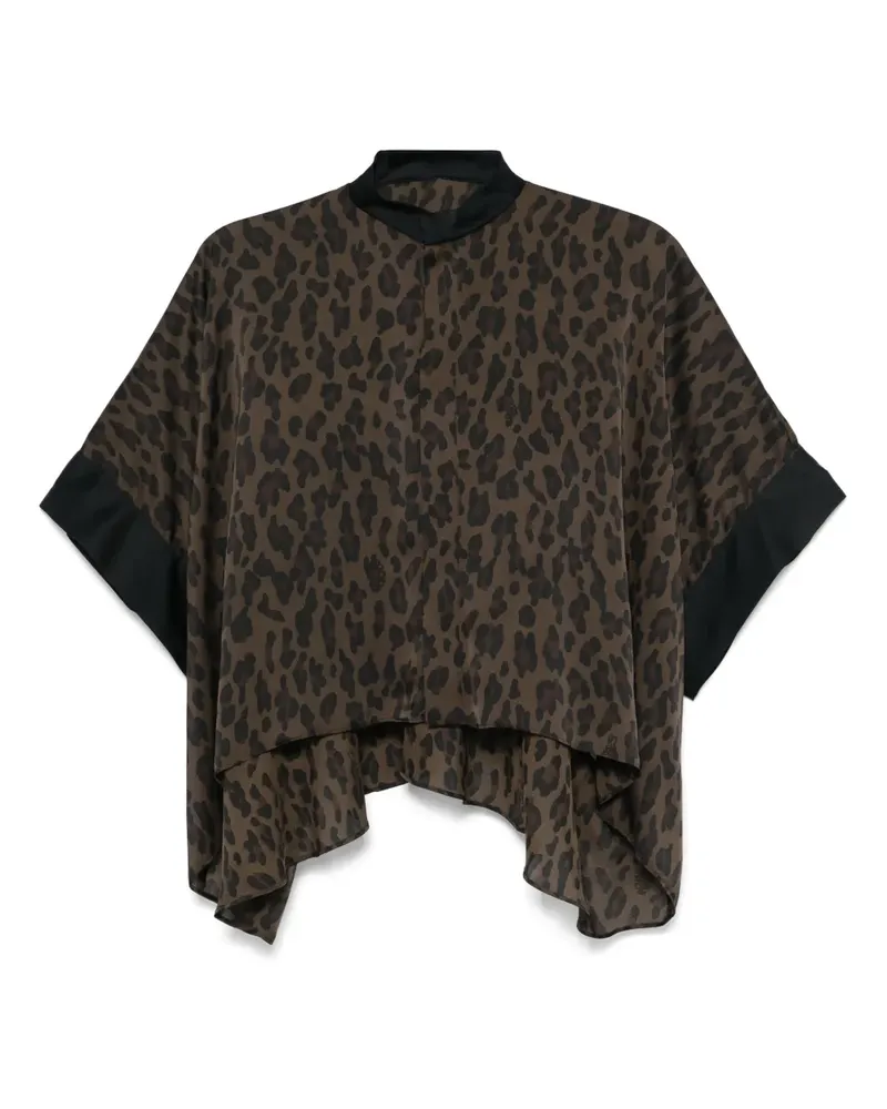 Sacai Bluse mit Leoparden-Print - Braun Braun