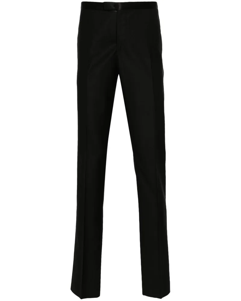 Boglioli Klassische Slim-Fit-Hose Schwarz