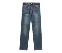 Apple Straight-Leg-Jeans mit Flechtdetail - Blau