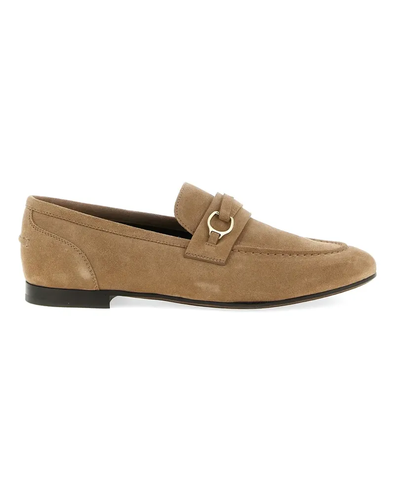 Brunello Cucinelli suede horsebit loafers - Nude Nude