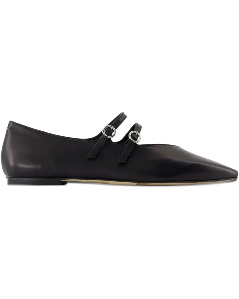 aeyde Ballerinas mit spitzer Kappe - Schwarz Schwarz