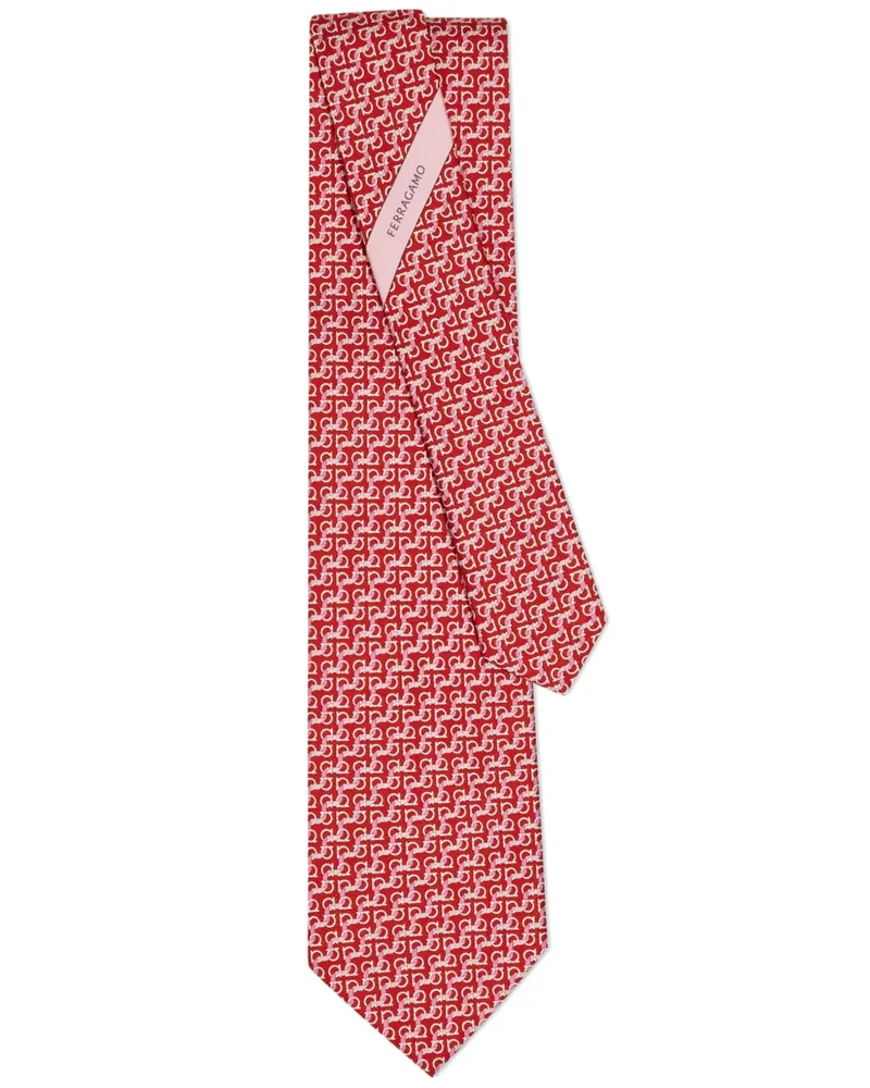 Ferragamo Krawatte mit Schnur-Print - Rot Rot