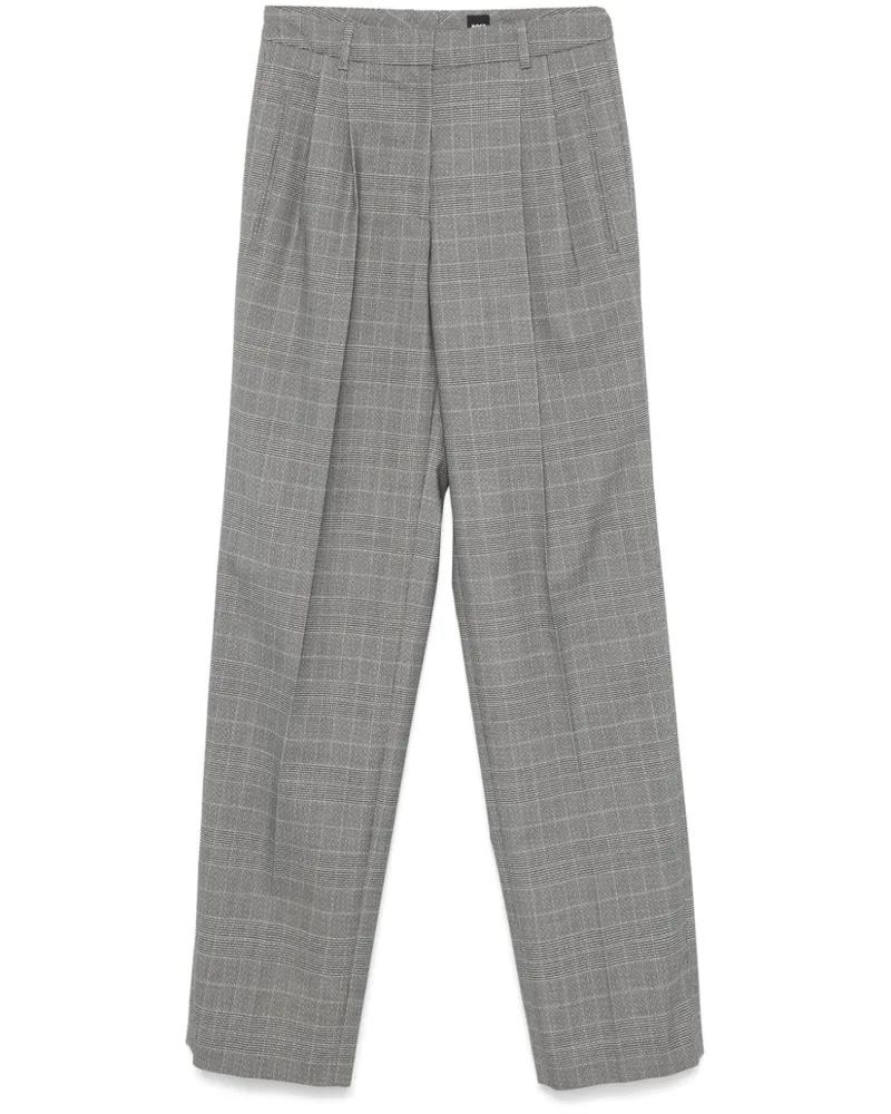 HUGO BOSS Hose mit Prince of Wales-Karo - Schwarz Schwarz