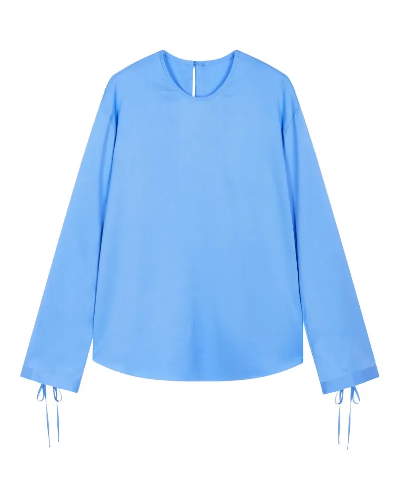 JNBY Bluse mit gebundenen Bündchen - Blau Blau